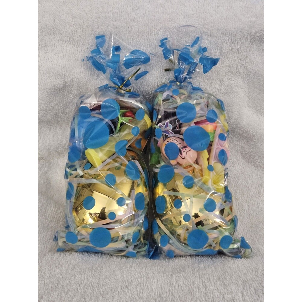 2 Pack Easter Goodie Bags Prefilled - Easter Eggs, Sensory Toys, Easter Toys